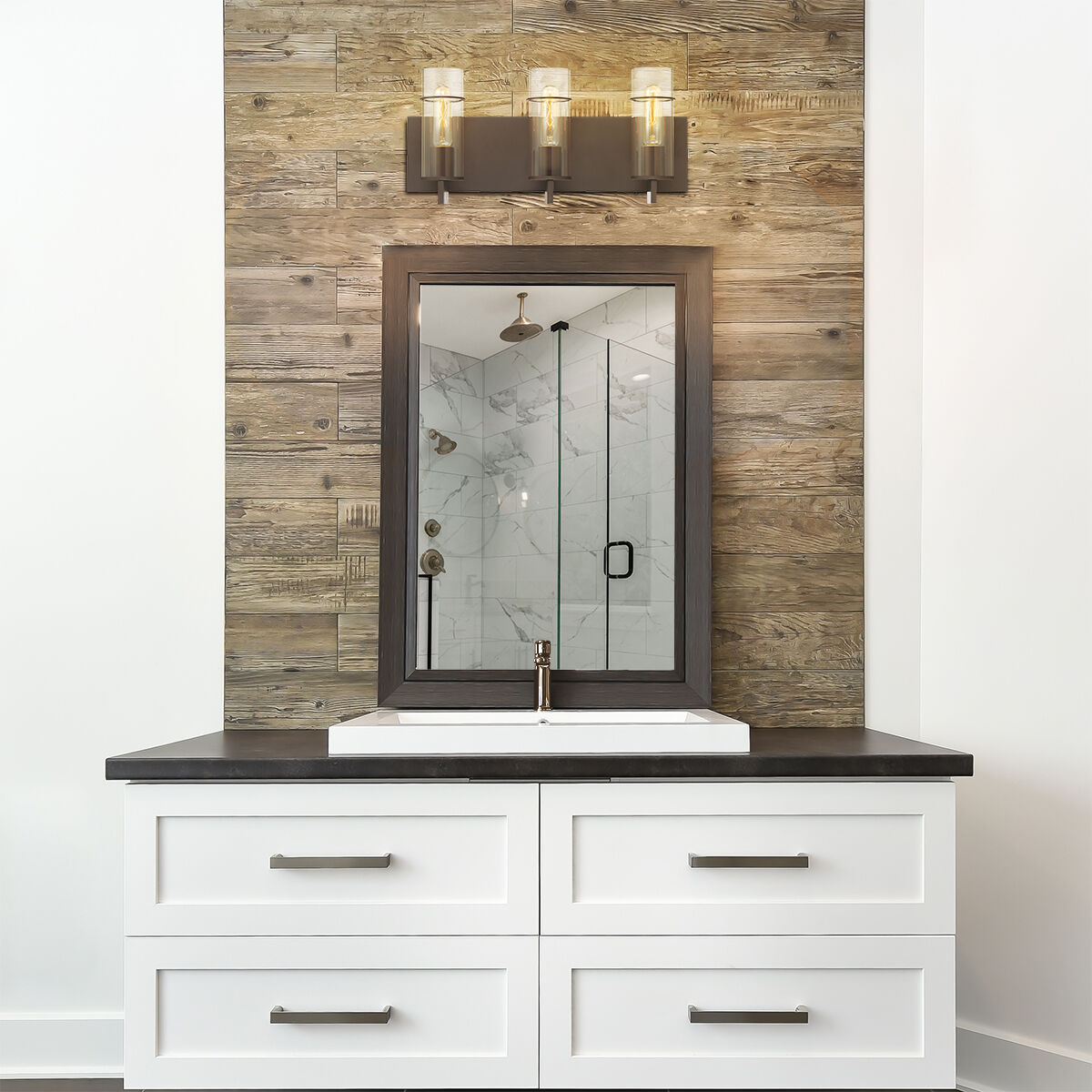 Pista 3 Light 19 inch Chrome Vanity Light Wall Light