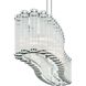Glasbury Linear Chandelier Ceiling Light in Polished Nickel