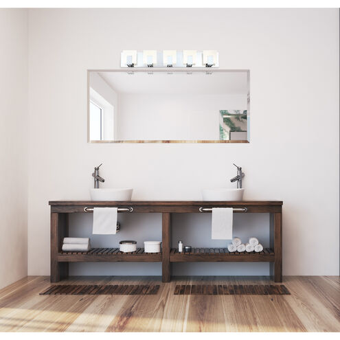 Canmore LED 34 inch Chrome Vanity Light Wall Light