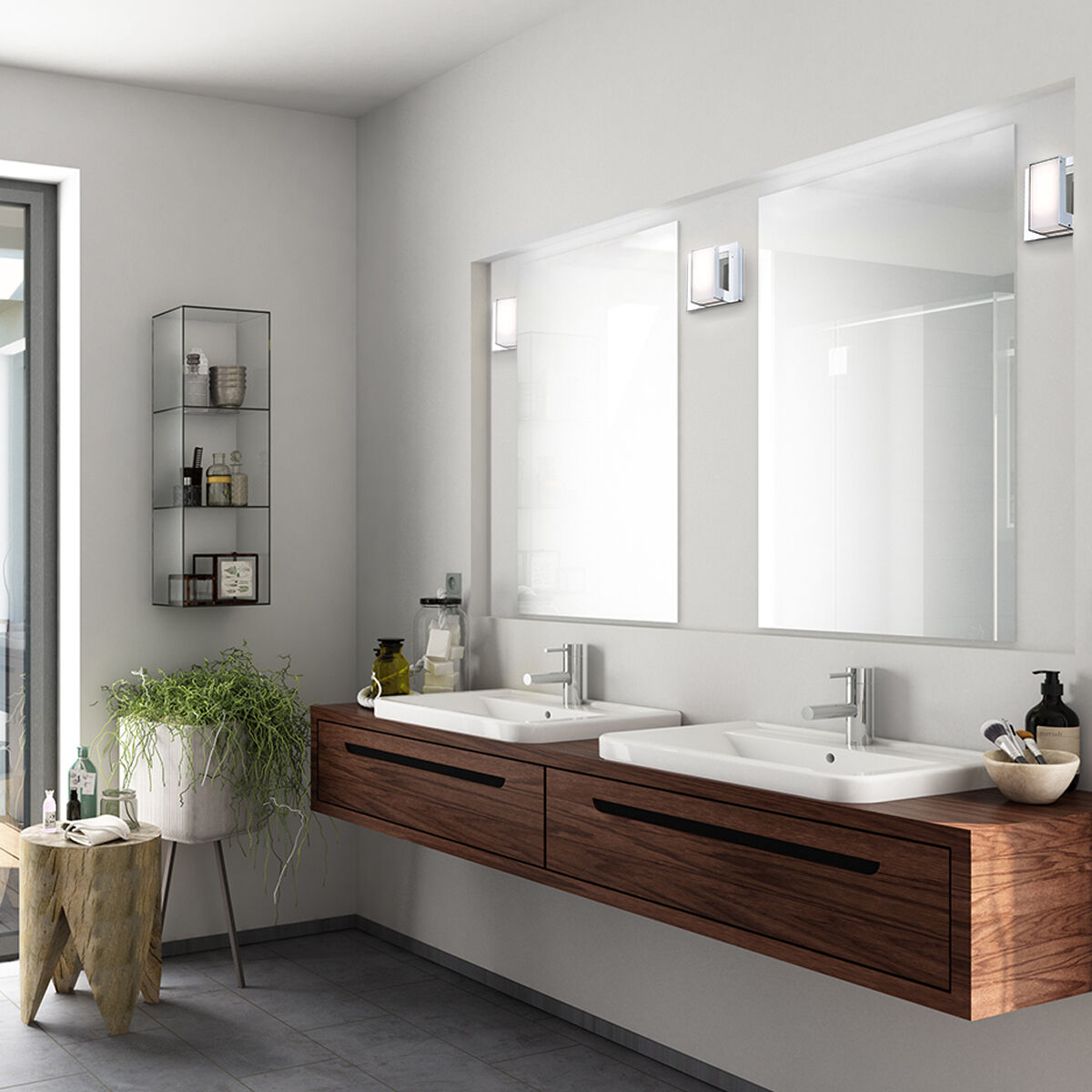 Delrosa LED 5 inch Chrome Wall Sconce Wall Light