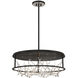 Aerie LED 30.5 inch Silver and Black Chandelier Ceiling Light