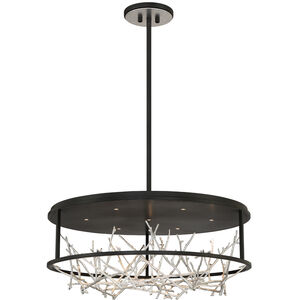 Aerie LED 30.5 inch Silver and Black Chandelier Ceiling Light