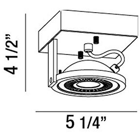 Vision 1 Light 120V White/Black Track Ceiling Light