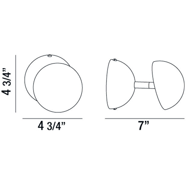 Noble LED 5 inch Chrome Flush Mount Ceiling Light