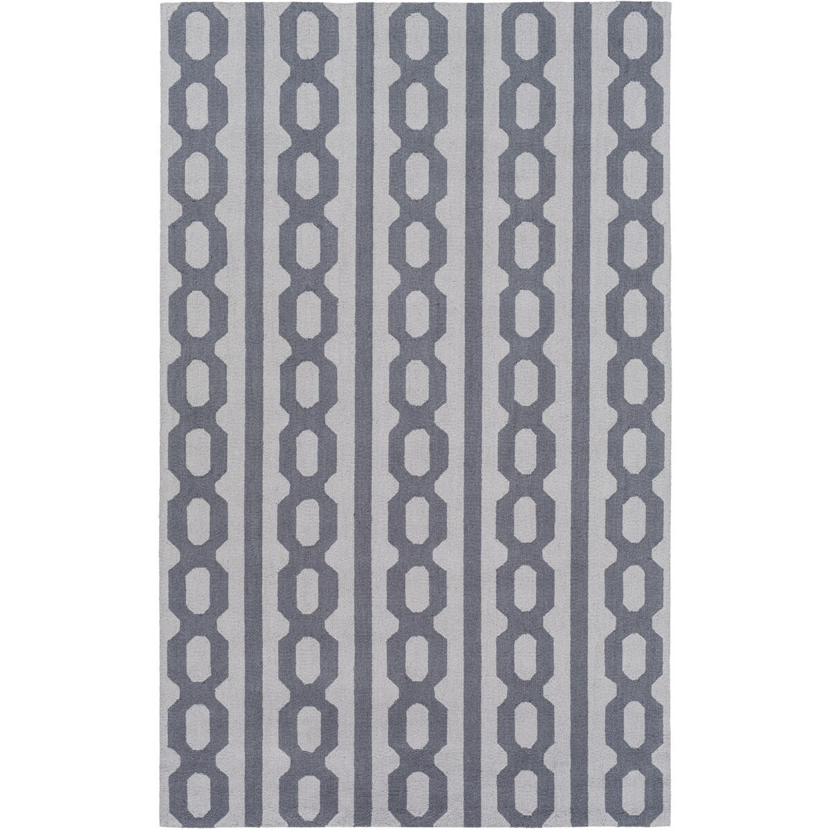 Lockhart 72 X 48 inch Blue and Gray Area Rug, Wool
