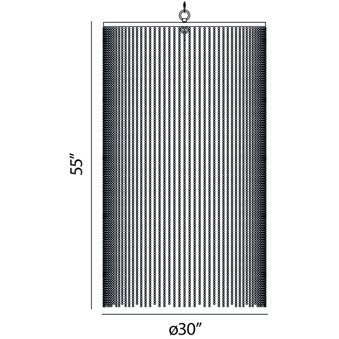 Bloomington 30 inch Bronze Pendant Ceiling Light, Small