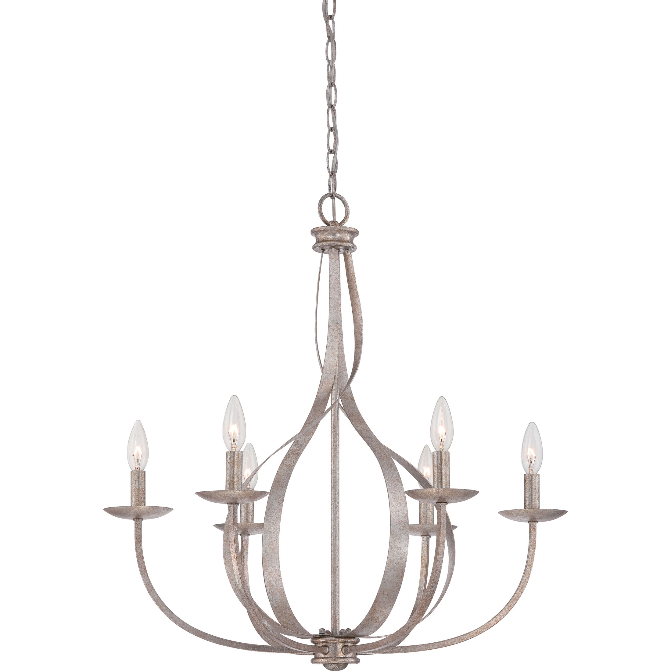 Serenity 6 Light 27 inch Italian Fresco Chandelier Ceiling Light