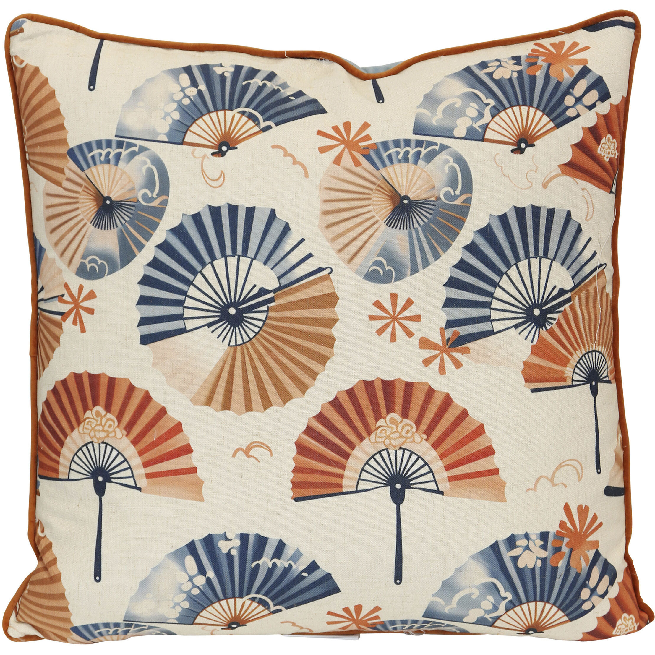Chinoiserie 22 inch Multicolor Pillow in 22" x 22"