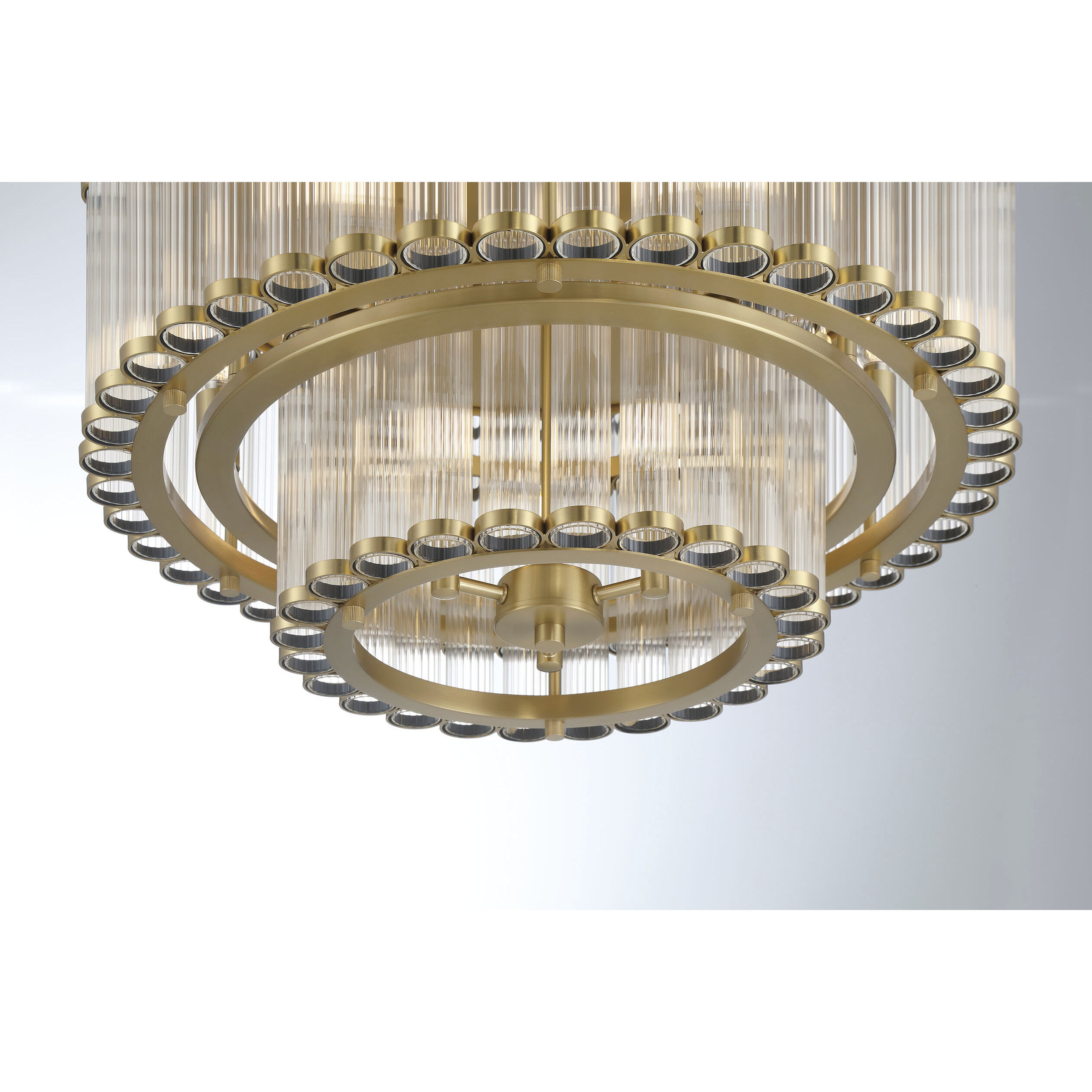 Glasbury 9 Light 23.75 inch Gold Flush Mount Ceiling Light