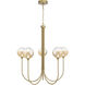 Iissa 5 Light 34 inch Gold Chandelier Ceiling Light in Amber