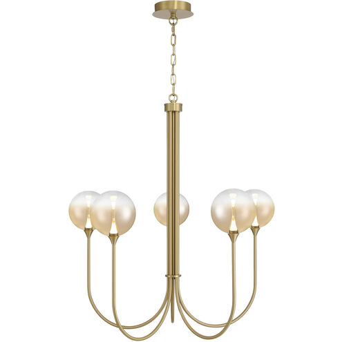 Iissa 5 Light 34 inch Gold Chandelier Ceiling Light in Amber