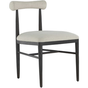 Vira Black / Cerused Forest Black / Linen / Matte Gold Brass Occasional Chair