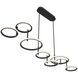 Giro LED 13.5 inch Black Chandelier Ceiling Light