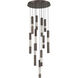 Ronda LED 20 inch Harlow Bronze Multi Drop Chandelier Ceiling Light