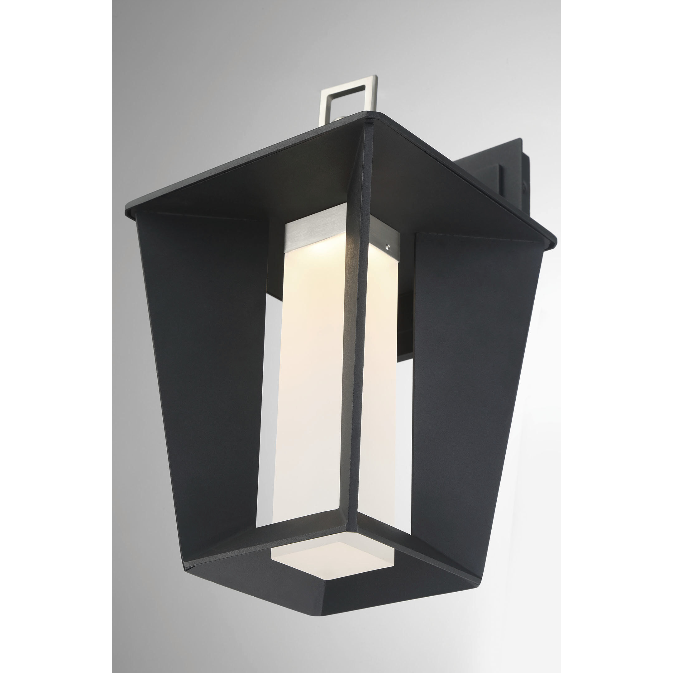 Andson LED 12.75 inch Satin Nickel-Sand Black Mix Outdoor Wall Sconce