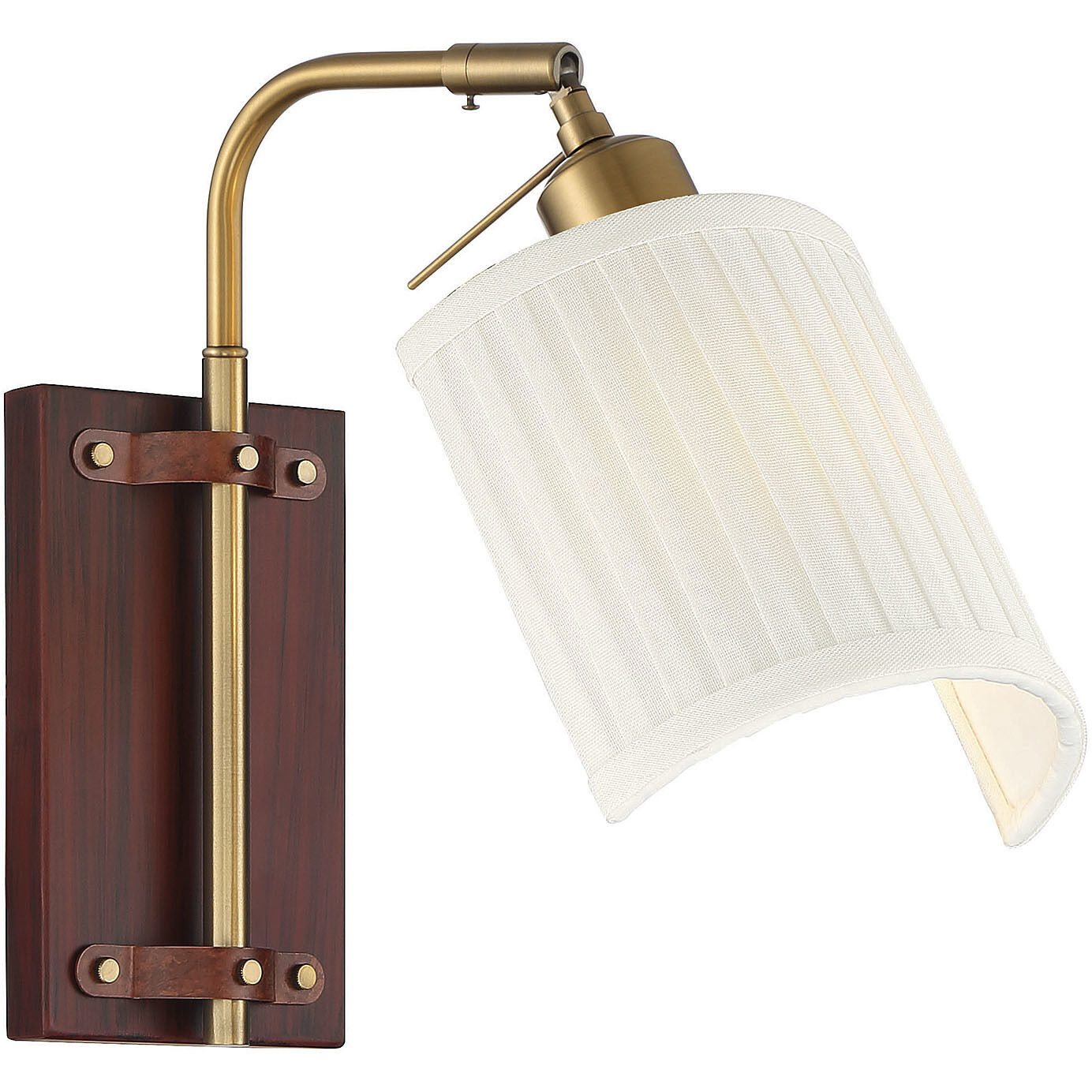 Mid-Century 7 inch 40.00 watt Natural Brass Adjustable Wall Sconce Wall Light