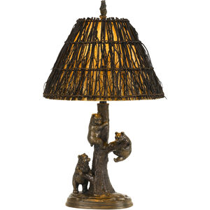 Bear 30 inch 150 watt Cast Bronze Table Lamp Portable Light