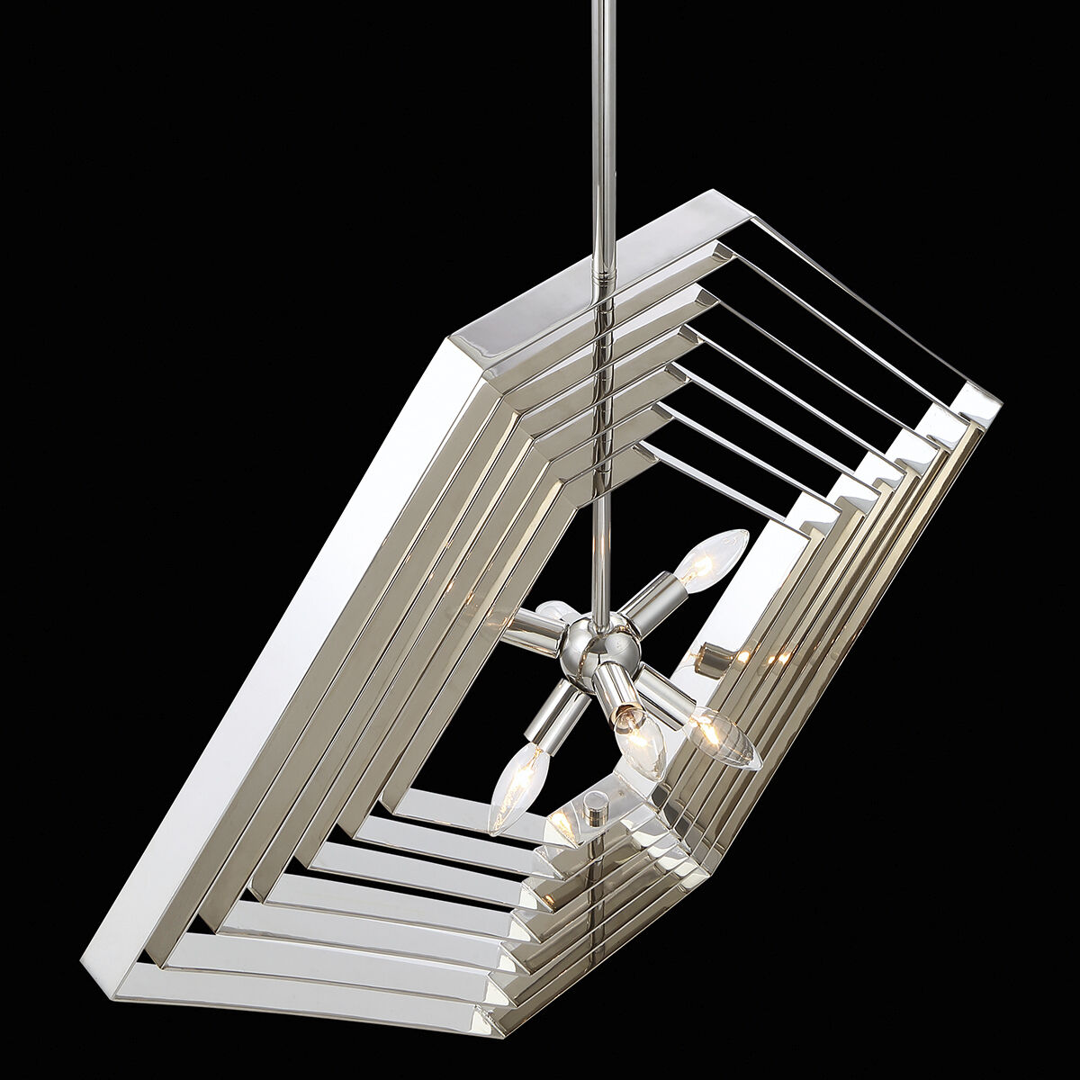 Downtown 6 Light 33 inch Chrome Chandelier Ceiling Light