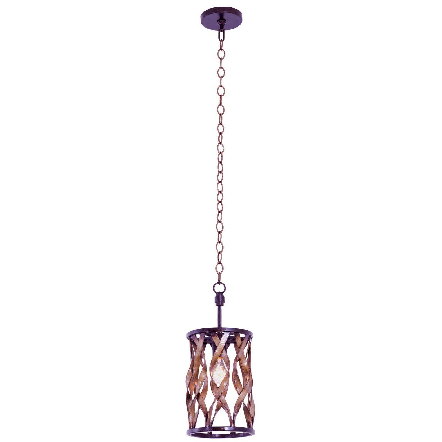 Soho 1 Light 8 inch Milk Chocolate Mini Pendant Ceiling Light
