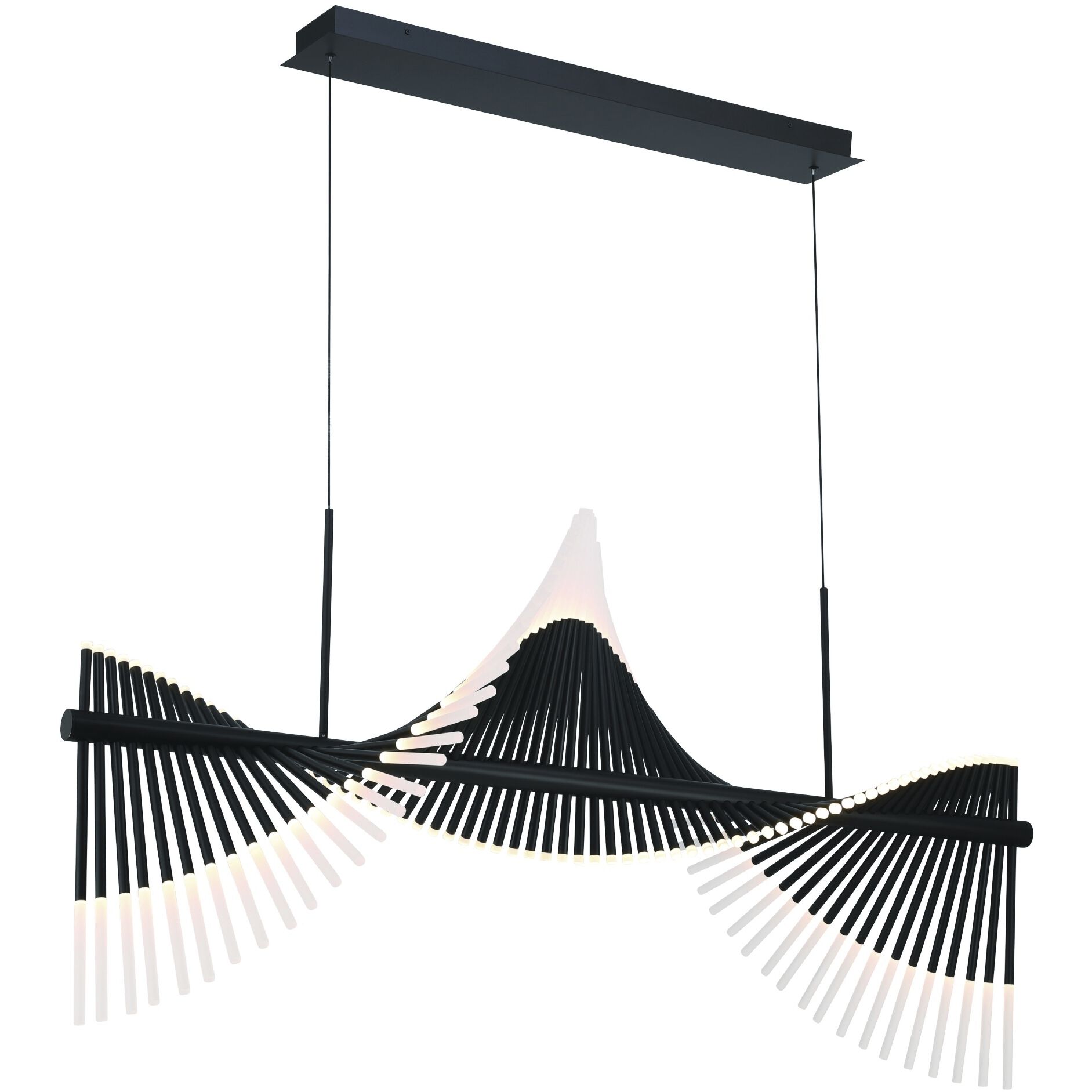 Voltik 72 Light 29 inch Black Chandelier Ceiling Light