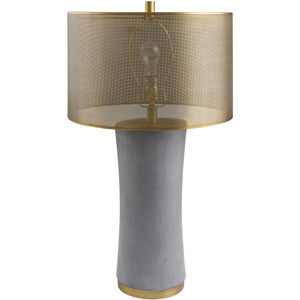 Cosmiq 29.5 inch 100 watt Gray Accent Table Lamp Portable Light