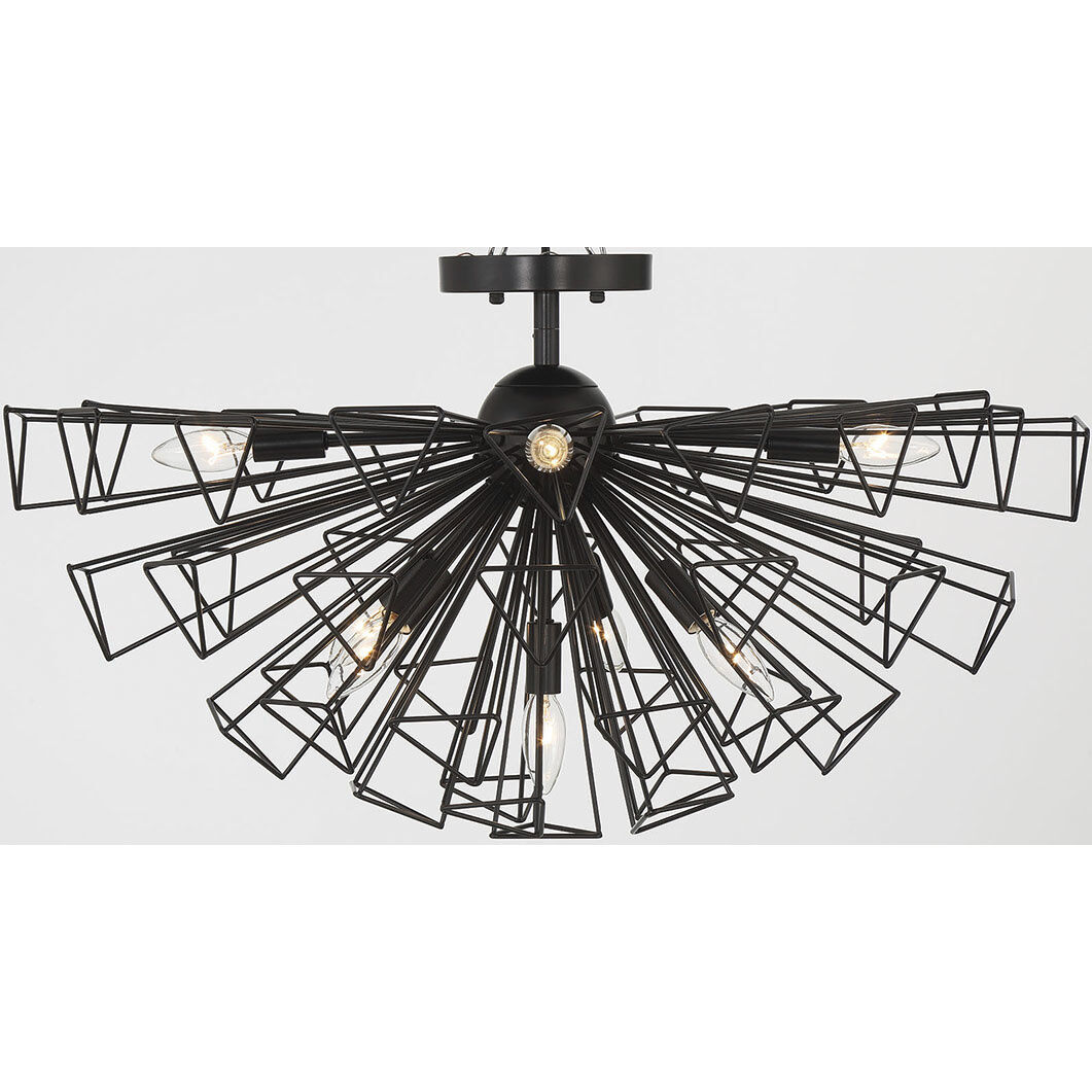 Dendelio 10 Light 24.5 inch Black Chandelier Ceiling Light