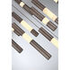 Ronda LED 32 inch Harlow Bronze Multi Drop Chandelier Ceiling Light
