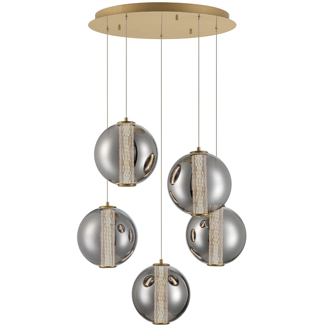 Atomo LED 25.75 inch Gold Chandelier Ceiling Light