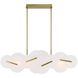 Nuvola Linear Chandelier Ceiling Light in Gold