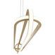 Demark Linear Chandelier Ceiling Light in Gold