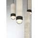 Cambre LED 22 inch Matte Black Multi Drop Chandelier Ceiling Light