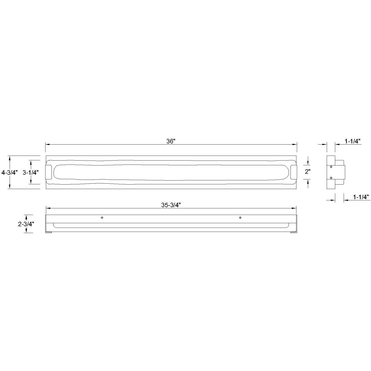 Hiltic LED 36 inch Matte Black Outdoor Wall Sconce