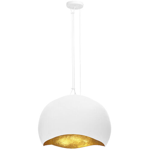Baleia 3 Light 24 inch White Chandelier Ceiling Light