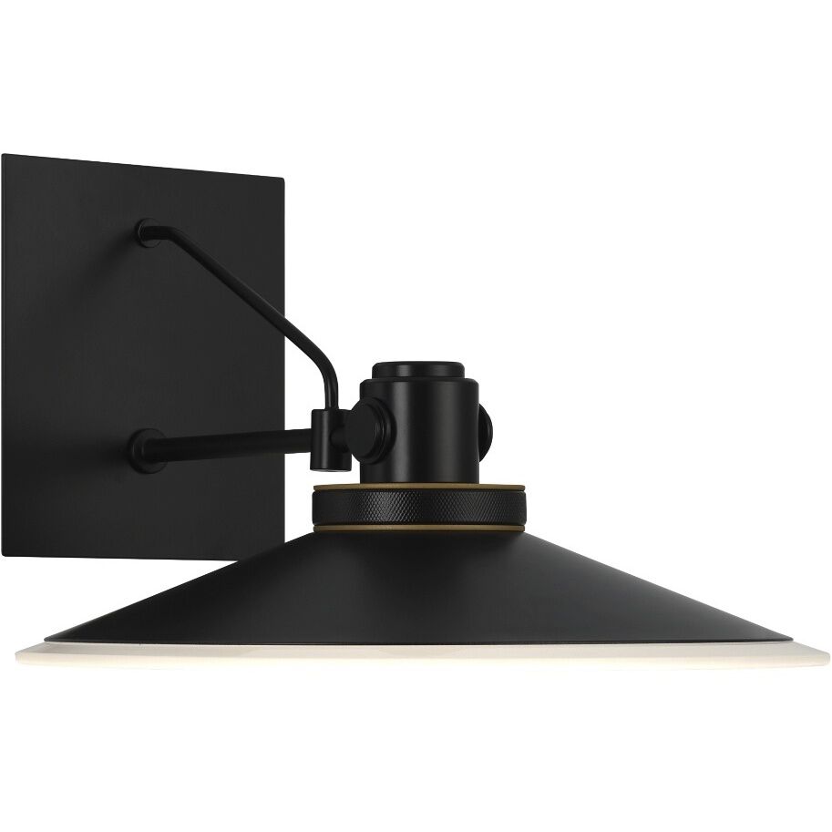 Deckard 1 Light 8 inch Gold and Black Outdoor Wall Lantern