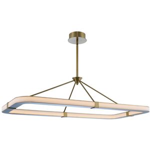 Lavo Island Linear Ceiling Light in Winter Brass