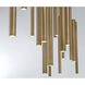 Santana LED 10 inch Brass Chandelier Ceiling Light