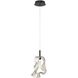 Norah 1 Light 5.5 inch Matte Black Standard Pendant Ceiling Light in Amber