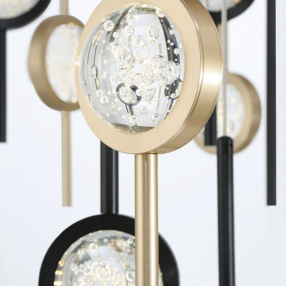 Barletta LED 39.75 inch Gold and Black Chandelier Ceiling Light
