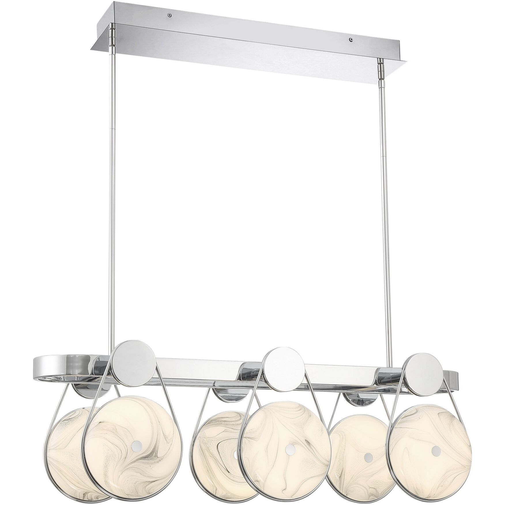 Disuco LED 12.19 inch Chrome Chandeliers Ceiling Light