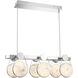 Disuco LED 12.19 inch Chrome Chandeliers Ceiling Light