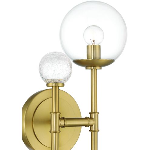Traiton 2 Light 6 inch Gold Wall Sconce Wall Light