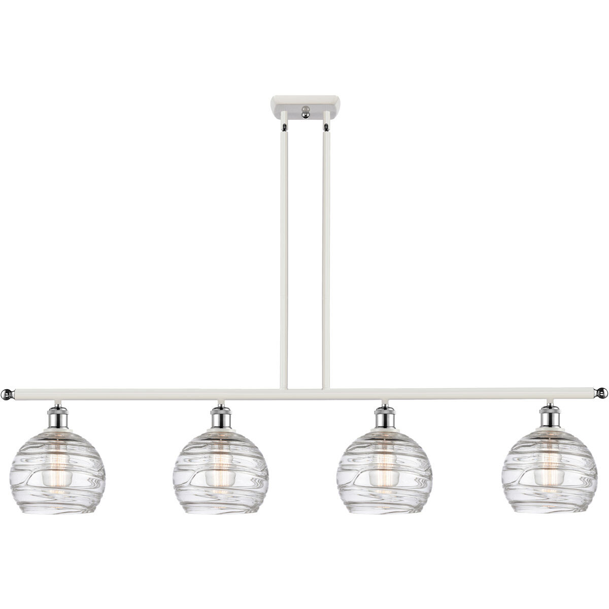 Ballston Deco Swirl 4 Light 48.00 inch Island Light