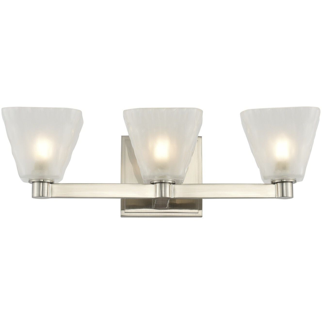 Weston LED 5 inch Glazed Nickel Bath Vanity Light Wall Light