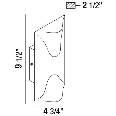 Haven LED 10 inch Marine Grey Outdoor Wall Mount