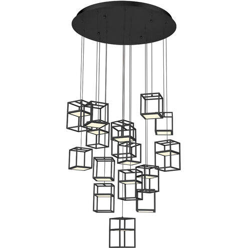 Ferro LED 32 inch Black Chandelier Ceiling Light