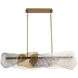 Grotto 1 Light 58.25 inch Antique Brass Linear Chandelier Ceiling Light