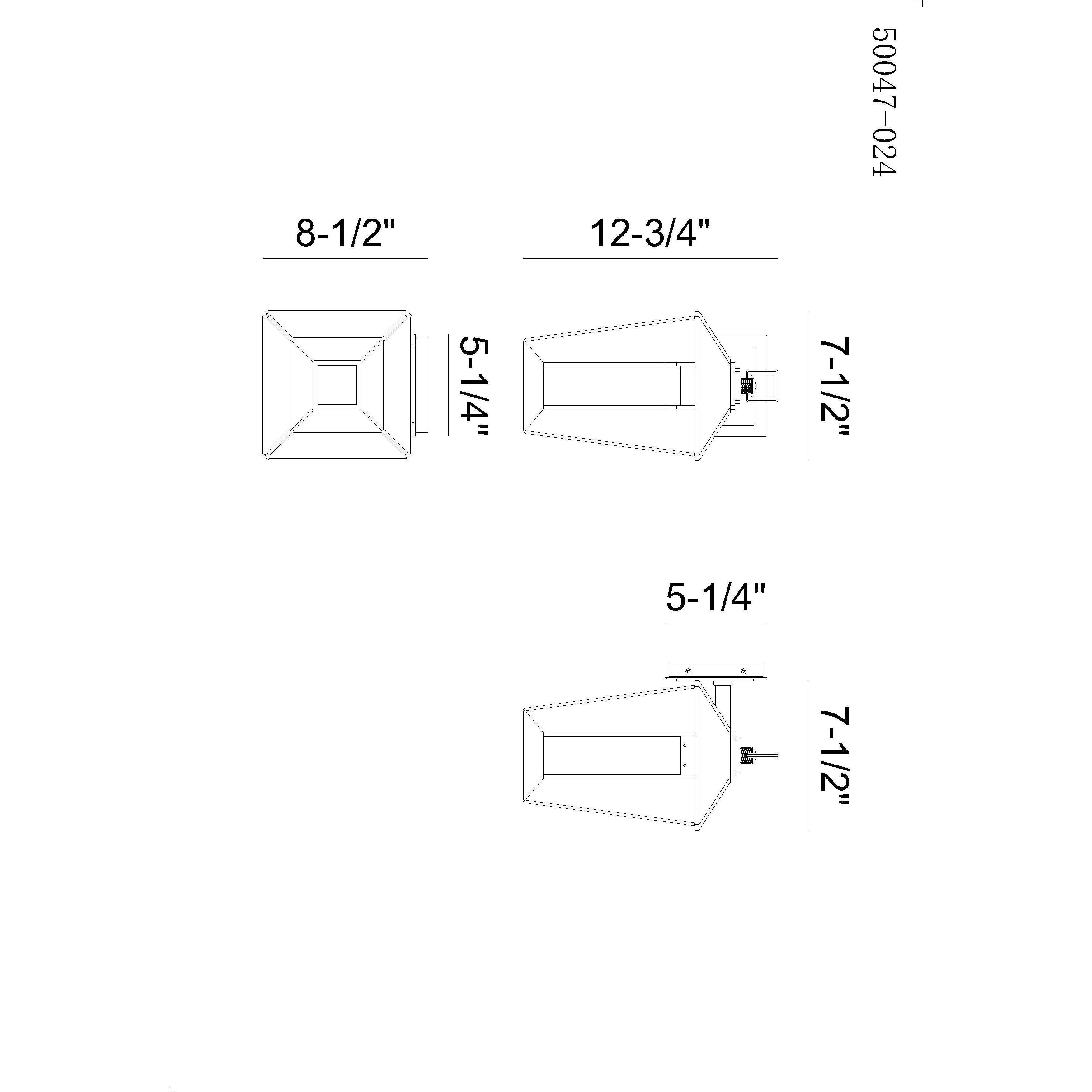 Andson LED 12.75 inch Satin Nickel-Sand Black Mix Outdoor Wall Sconce