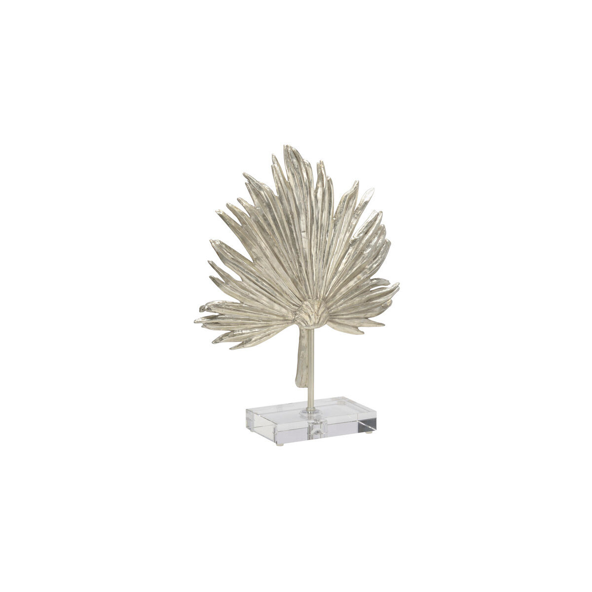 Chelsea House Metallic Silver/Clear Palm Leaf Accent, Small