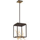 Aerie LED 12.5 inch Gold and Black Pendant Ceiling Light in Bronze and Gold
