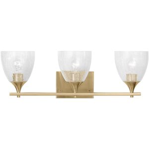 Drew & Jonathan Toffino 3 Light 26 inch Satin Brass Vanity Light Wall Light